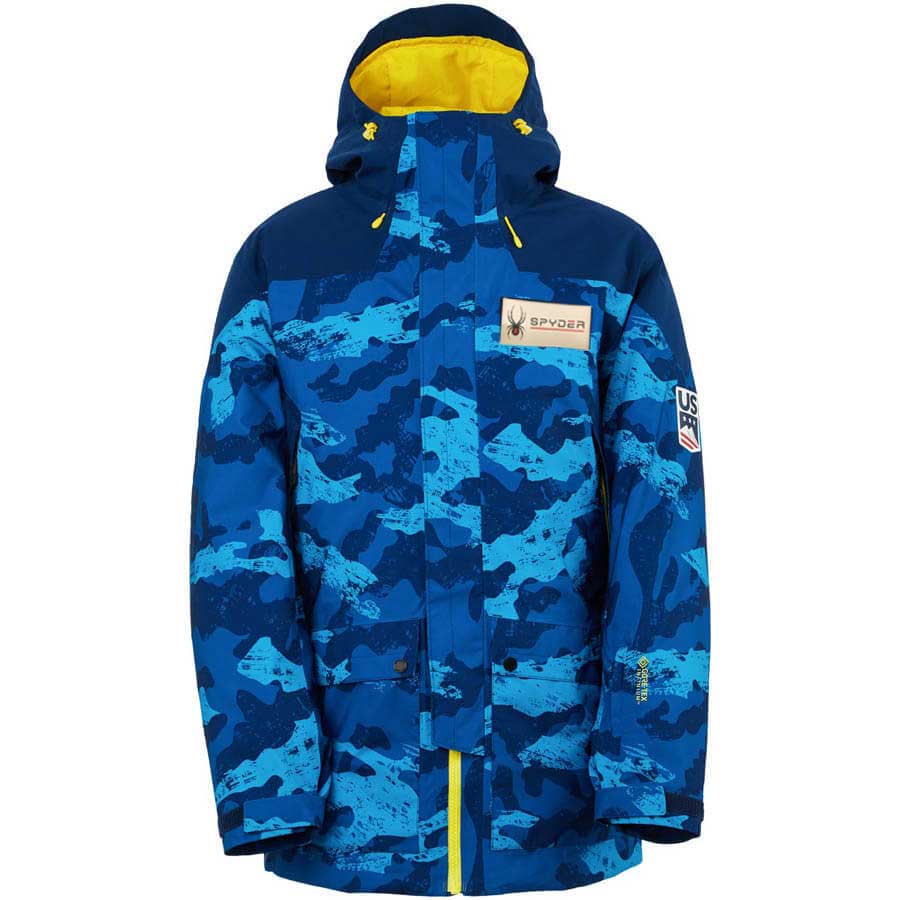 Spyder Men's USST Team Jacket - Blue Camo - Wintersport.tv | Ski Fashion &  Racing Shop