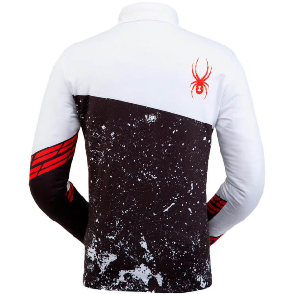 Spyder Mens Mandate First Layer Shirt - White Black Volcano2