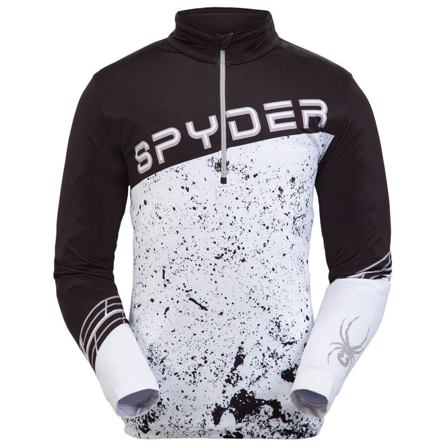 Spyder Mens Mandate First Layer Shirt - Black White1