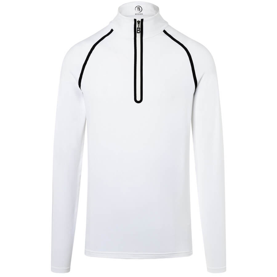 Bogner Mens Calisto First Layer Shirt - Offwhite Black1