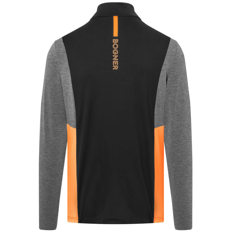 Bogner Mens Camilo First Layer Shirt - Black Grey Orange2