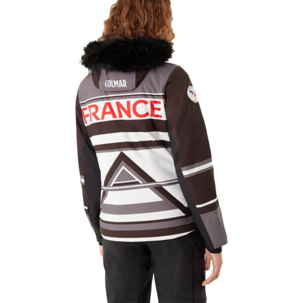 Colmar Womens France Ski Team Jacket - White Black Stone2