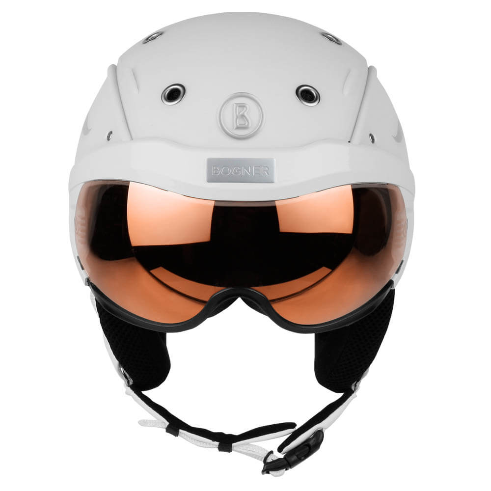 Bogner UNI B-Visor Flames Helmet - White1