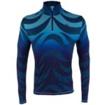 Bogner Mens Verti First Layer Shirt - Dark Blue Flames1