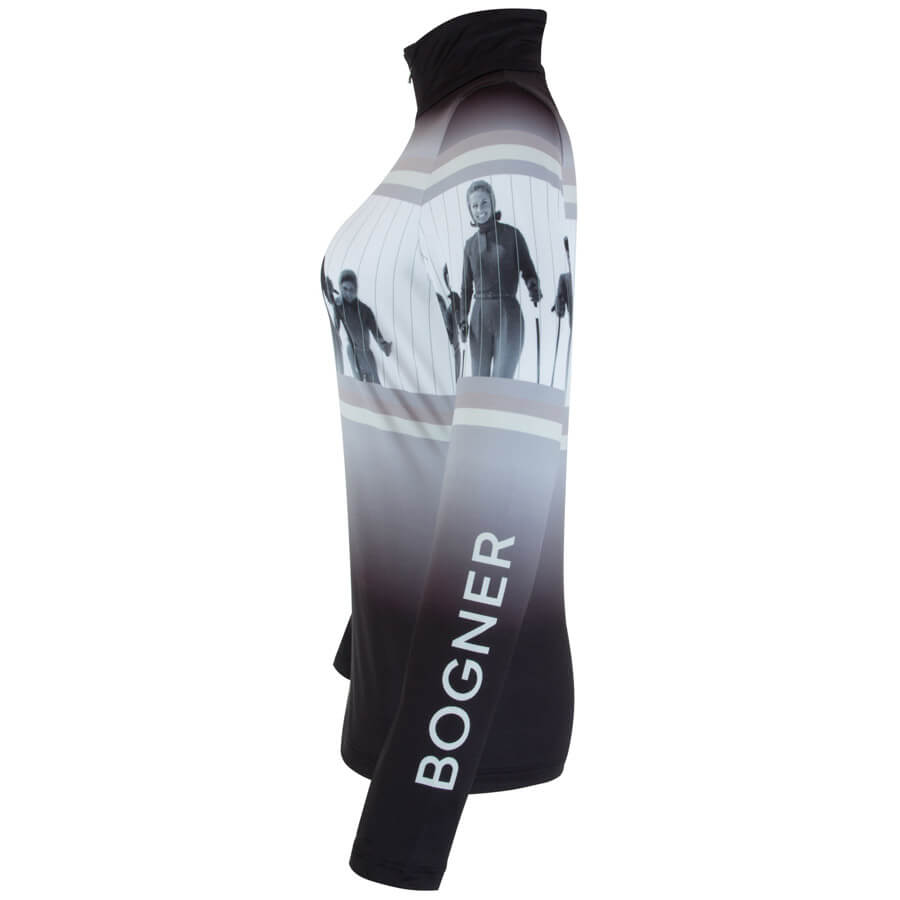 Bogner Womens Beline1 First Layer Shirt - Black Print