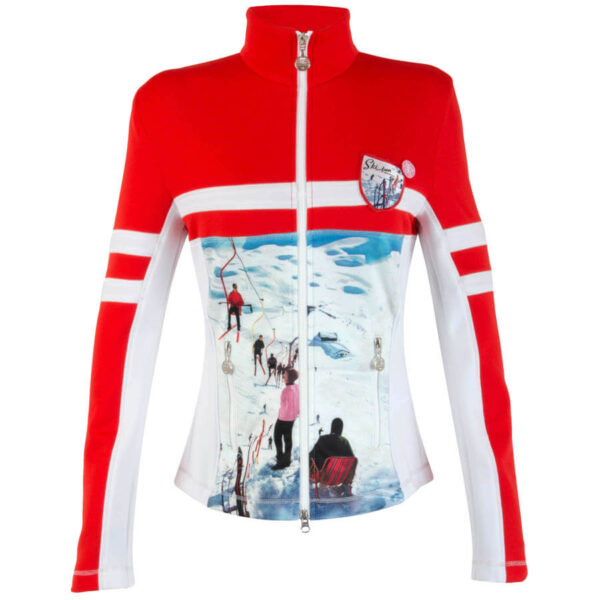 Sportalm Womens Kapun Mid Layer Fleece Jacket - Fiery Red1
