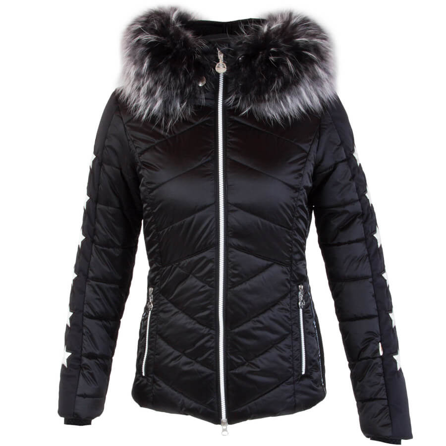 Sportalm Womens Blanche Jacket with Fur - Black1