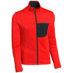 Atomic Mens Savor Fleece Mid Layer Jacket - Red Black1