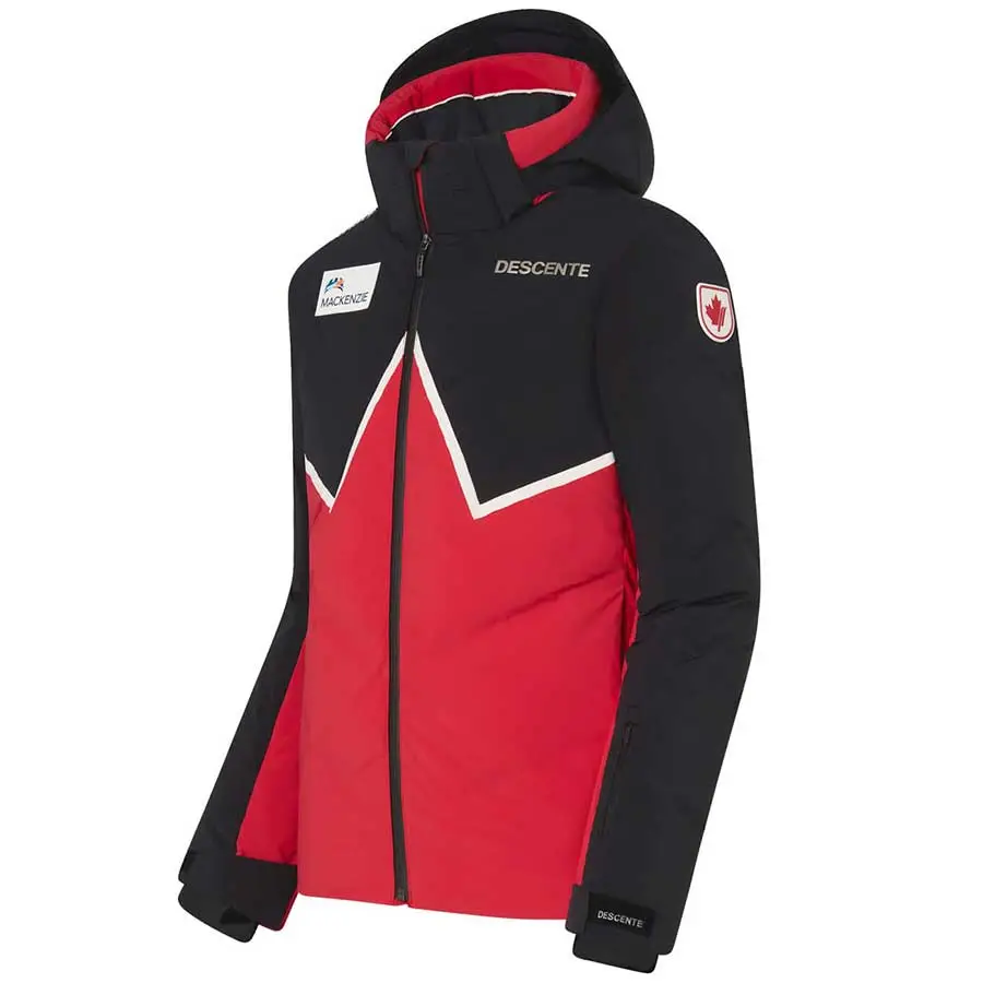 Descente Men's Canada CSX Team Hybrid Down Jacket - Electric Red Black