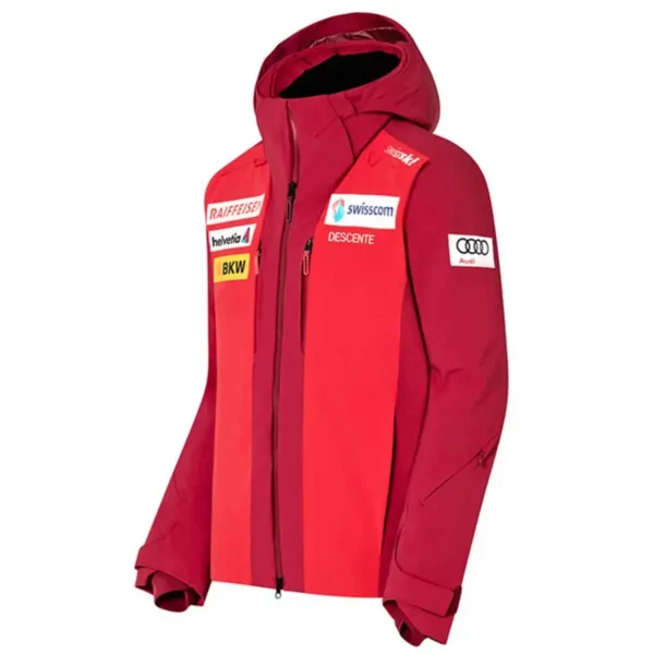 Descente Mens Swiss Ski Team S.I.O Jacket - Dark Red1