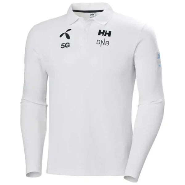 Helly Hansen Mens Norway Team Crew Polo Long Sleeve - White NSF1