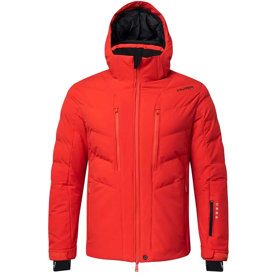Hyra Mens St Anton Puff Ski Jacket - Heat Red1