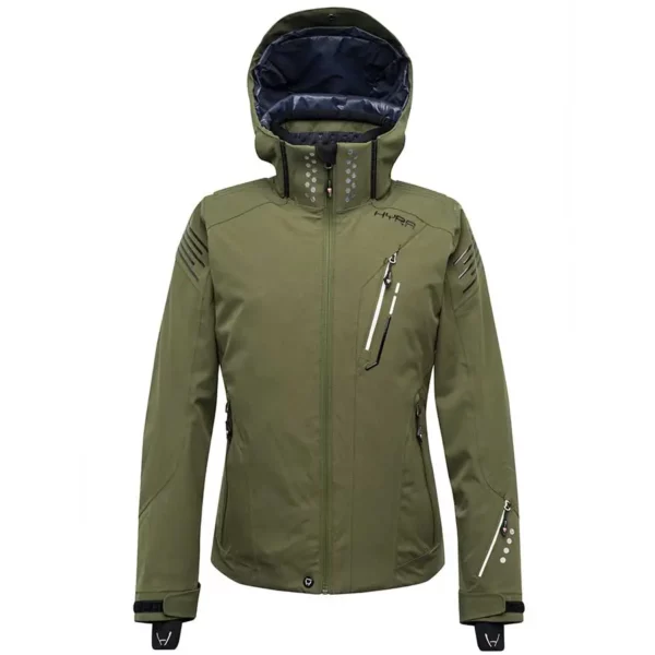 Hyra Womens Marmore Recco Ski Jacket - Army Green1