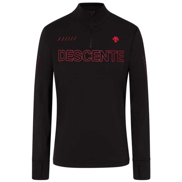 Descente Mens Swiss Ski Team Logo First Layer Shirt - Black1