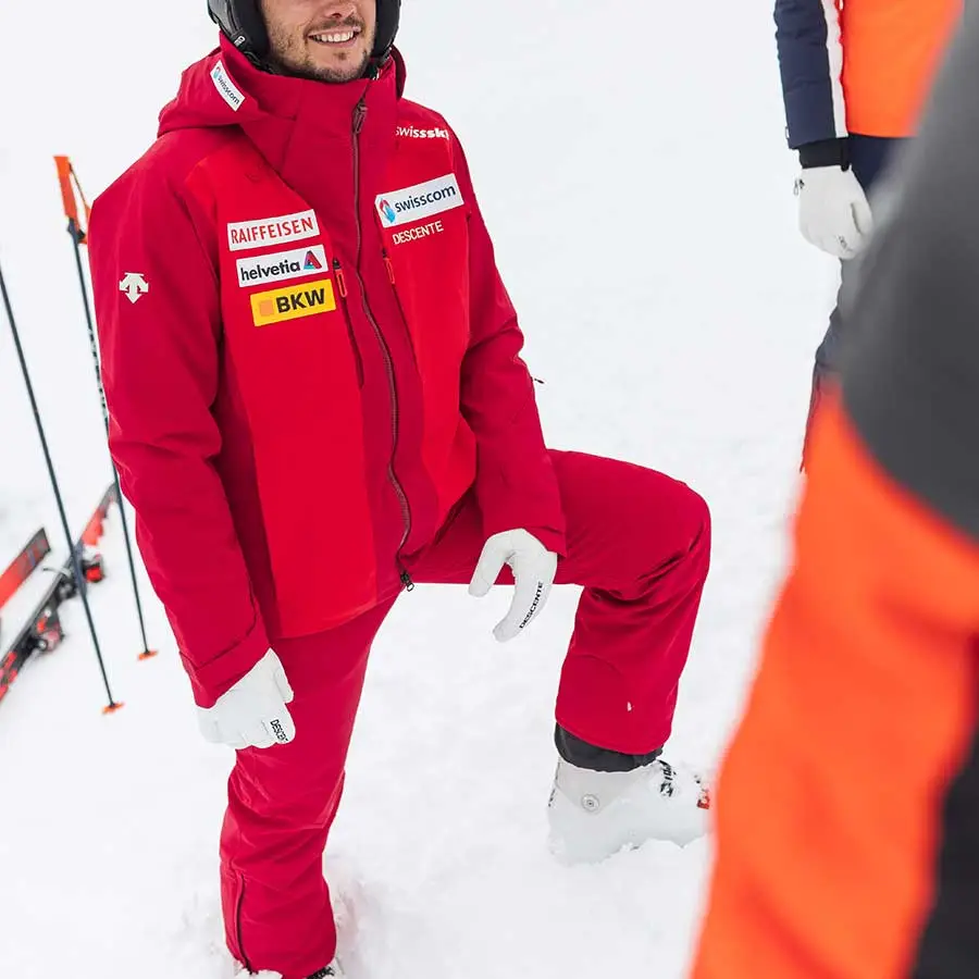 Descente Pantaloni Swiss Ski Team Uomo - Rosso Scuro - Wintersport.tv ...
