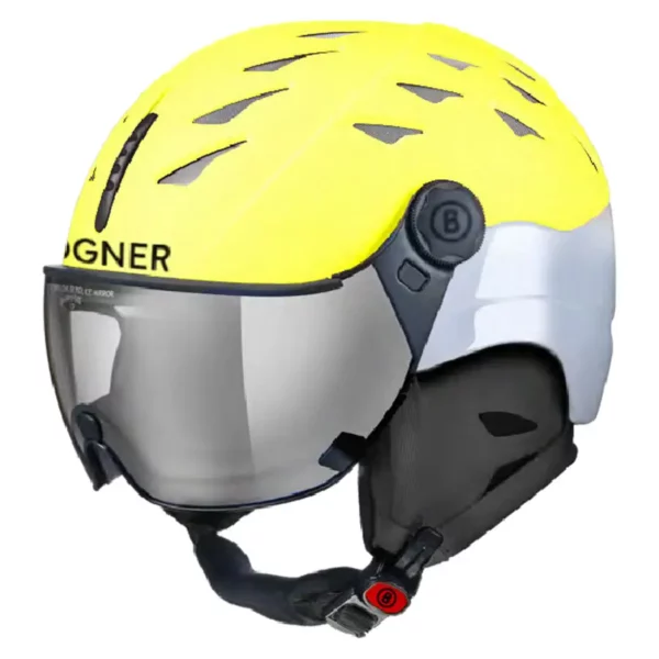 Bogner Helm St. Moritz mit Visier Silver Mirror - Lemon1