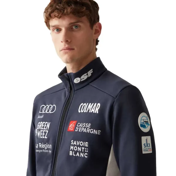 Colmar Mens France Alpine Team Fleece Mid Layer Jacket - Blue2