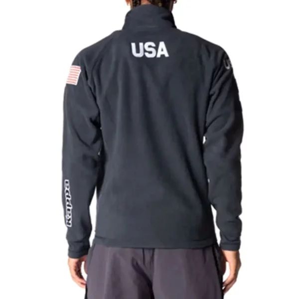 Kappa Mens USA Alpine Team Fleece Mid Layer Jacket - Blue Dark Navy USST4