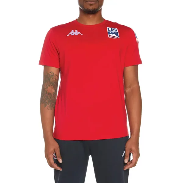 Kappa Mens USA Alpine Team T Shirt - Red USST1