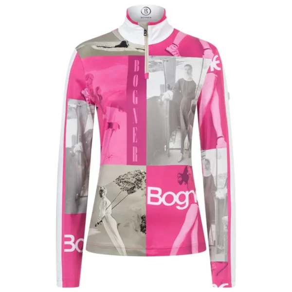 Bogner Womens Beline1 First Layer Shirt - Pink Grey1