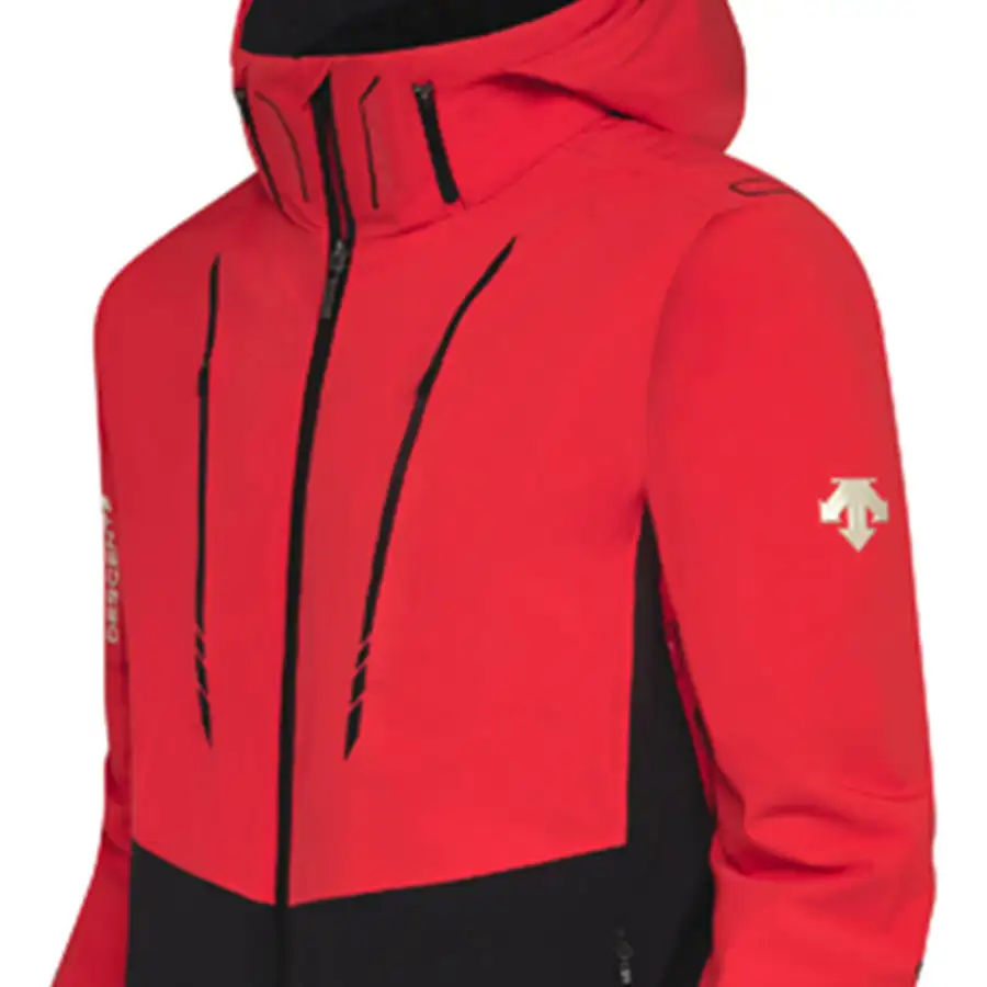 Descente Men's Swiss Insulated Ski Jacket - Electric Red Black