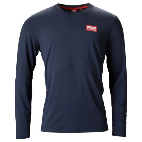 Huski Men Team Active Top Long Sleeve Shirt - Navy Blue