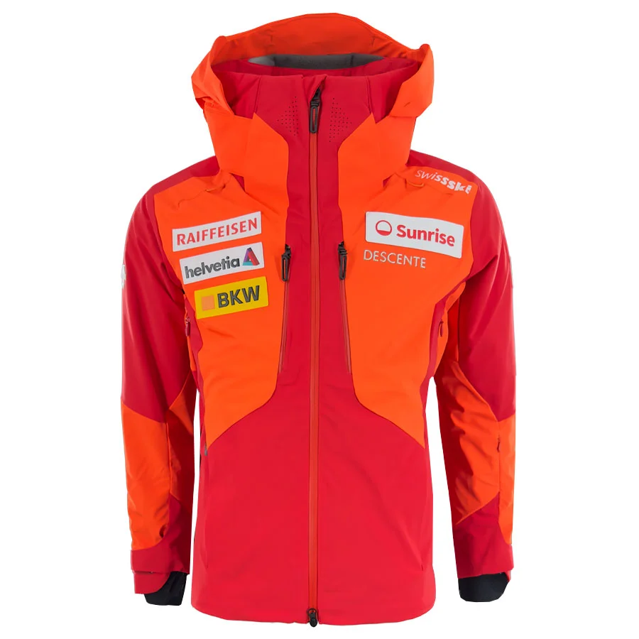 Descente Mens Swiss Ski Team S.I.O jack - Mandarijn Orange1