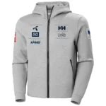 Helly Hansen Mens Norway Ski Team HP Ocean FZ 2.0 Sweater Jacket - Grey Melange NSF1