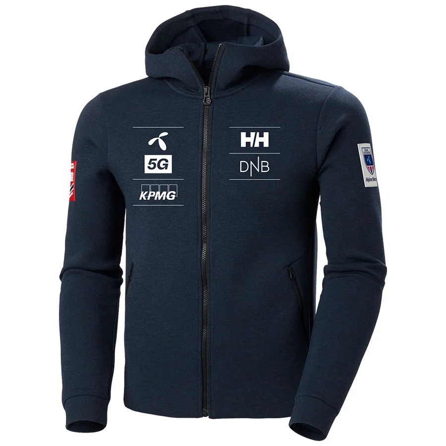 Helly Hansen Mens Norway Ski Team HP Ocean FZ 2.0 Sweater Jacket - Navy NSF1