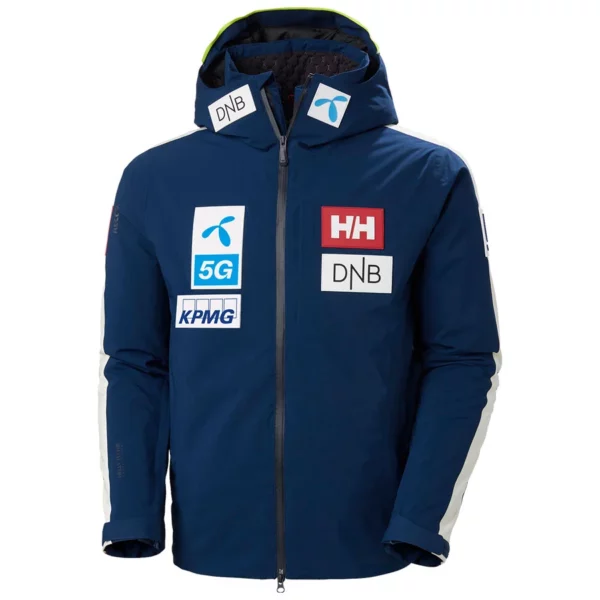 Helly Hansen Veste de Coupe du monde de ski de l’équipe de Norvège pour hommes - Ocean NSF2