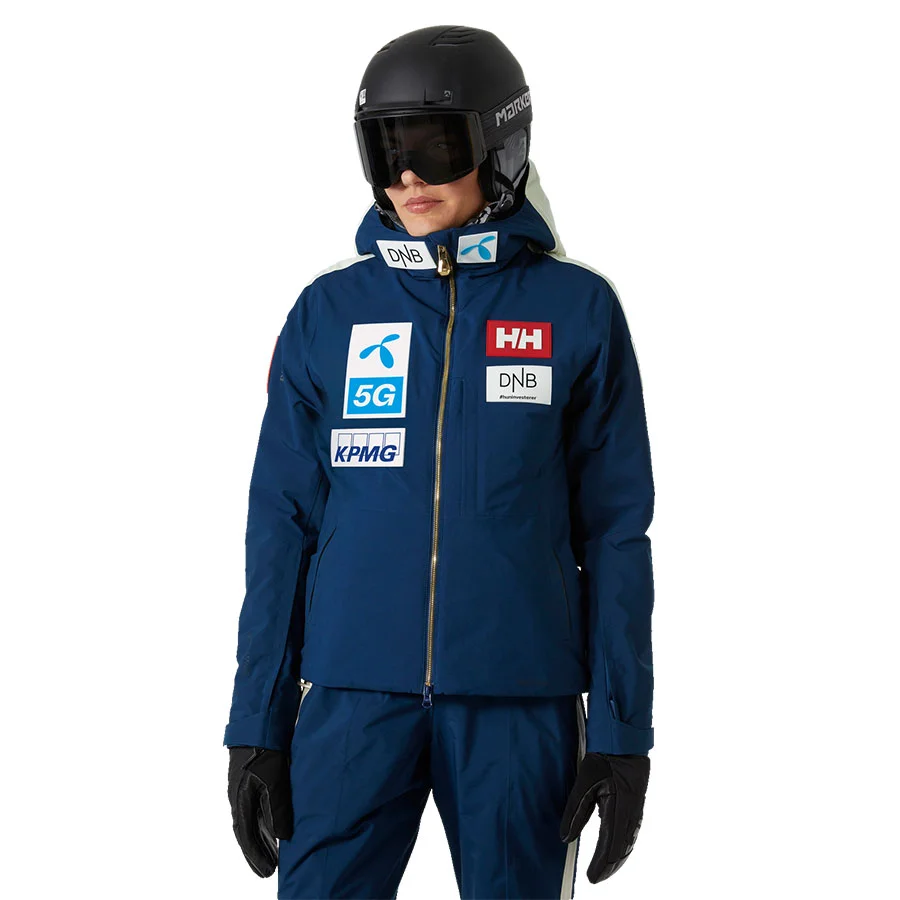 Chaqueta Helly Hansen para mujer del equipo de esquí Noruega Ski Cup -  Ocean NSF 