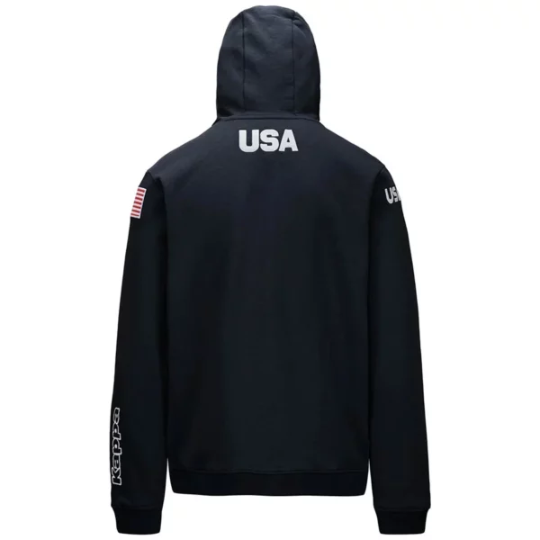 Kappa Mens USA Team Sweater Hoodie Jacket - Blauw Dark Navy3