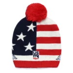 Bonnet unisexe Kappa USA Ski Team Flock3 - Bleu marine blanc rouge bleu1