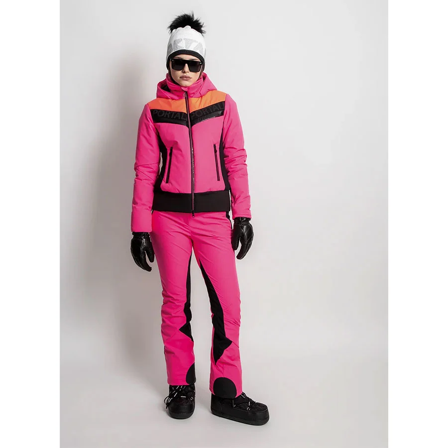 Sportalm Women's Oxford Ski Jacket - Taupe Pink 