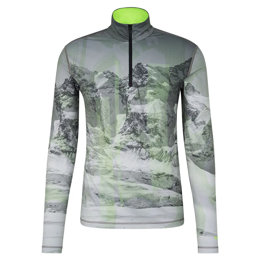 Bogner Fire + Ice Mens Pascal First Layer Shirt - Grey Lime1