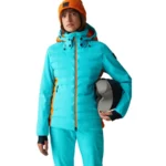 Bogner Fire + Ice Janka3 Ski-jas voor dames - IJsblauw Oranje1
