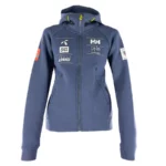 Chaqueta de suéter Helly Hansen Norway Ski Team HP Ocean FZ 2.0 para mujer - Azul marino NSF2