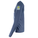 RDBR Maillot de corps de l’équipe de ski de Suède pour hommes à manches longues - Bleu marine2