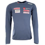 RDBR Maillot de corps de l’équipe de ski de Suède pour hommes à manches longues - Bleu marine1