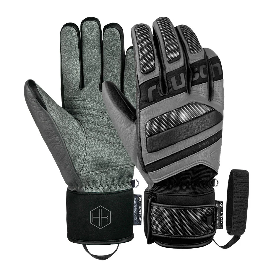Reusch Henrik Kristoffersen Handschuh - Black Fashion Grey | Glacier Wintersport.tv Ski - & Racing Shop