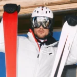 Bogner Ski Helmet 007 Bullet with Visor - White2