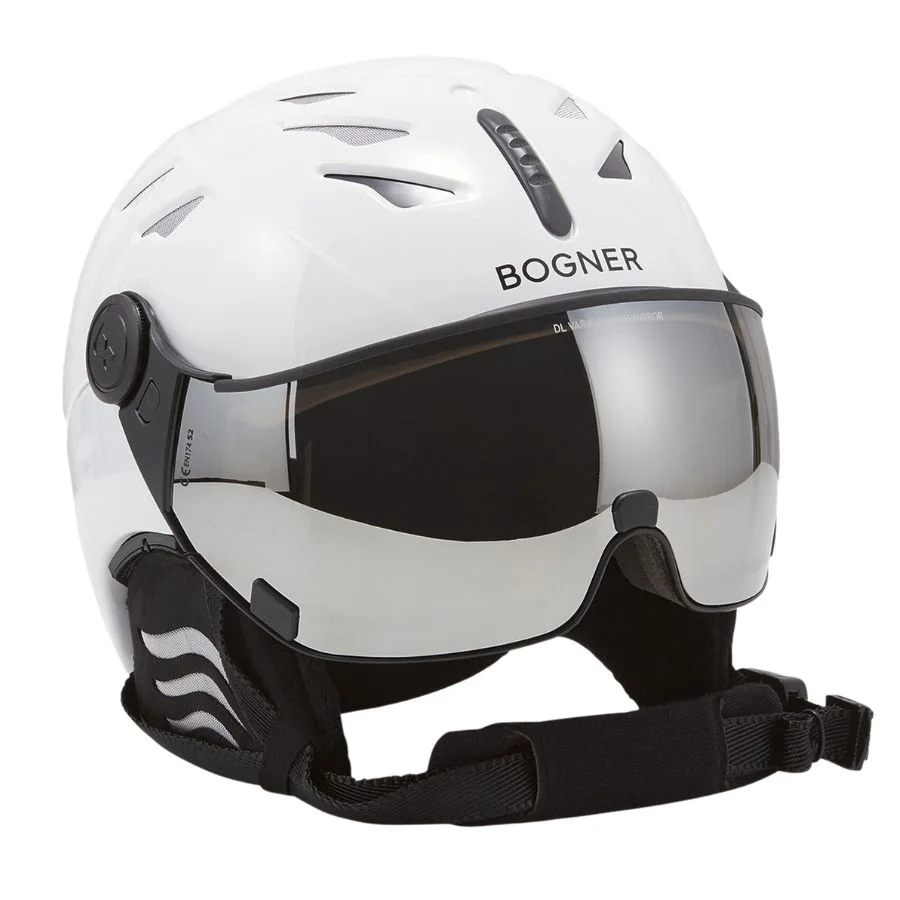Bogner Ski Helmet with Visor St.Moritz - White2