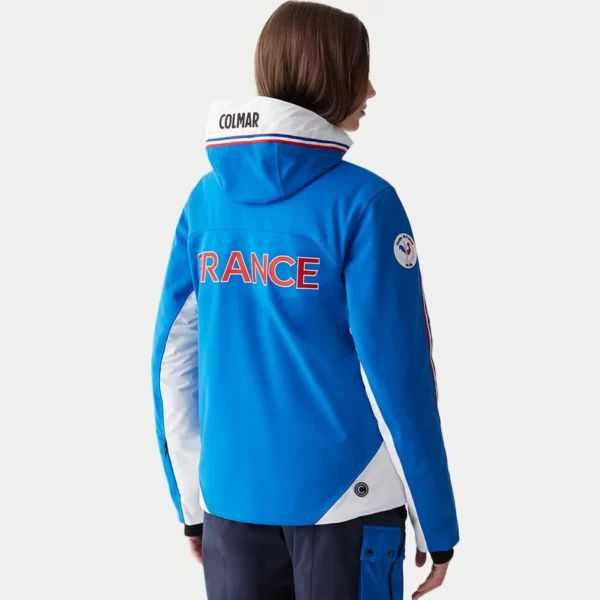 Colmar Womens French Ski Team Jacket - White Abyss Blue6