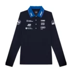 Colmar Womens French Ski Team Polo Long Sleeve Shirt - Blue Abyss2