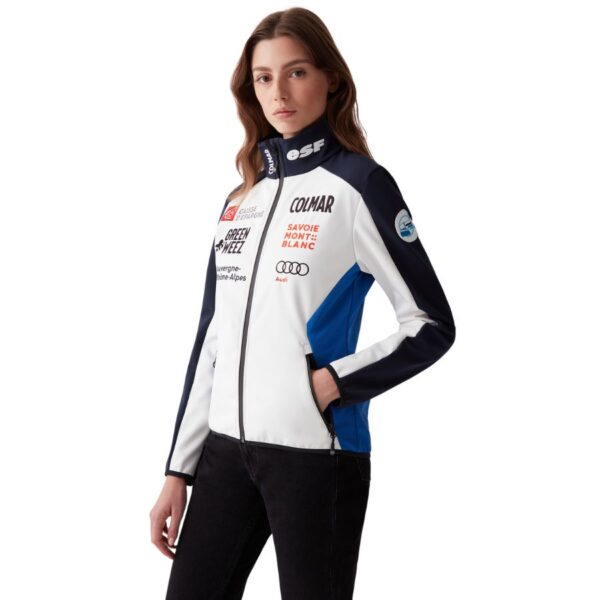 Colmar Damen French Ski Team Softshell-Jacke - White Blue Abyss1