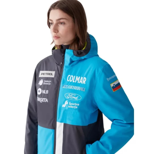 Colmar Damen Slowenien Ski Team Jacke - Blackboard Mirage Blue White3