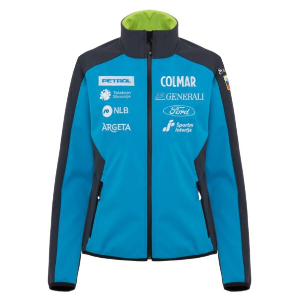 Colmar Damen Slowenien Ski Team Softshell-Jacke - Mirage Blue Blackboard3