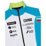 Colmar Womens Slovenia Ski Team Thermal Sweater Jacket - White Mirage Blue3