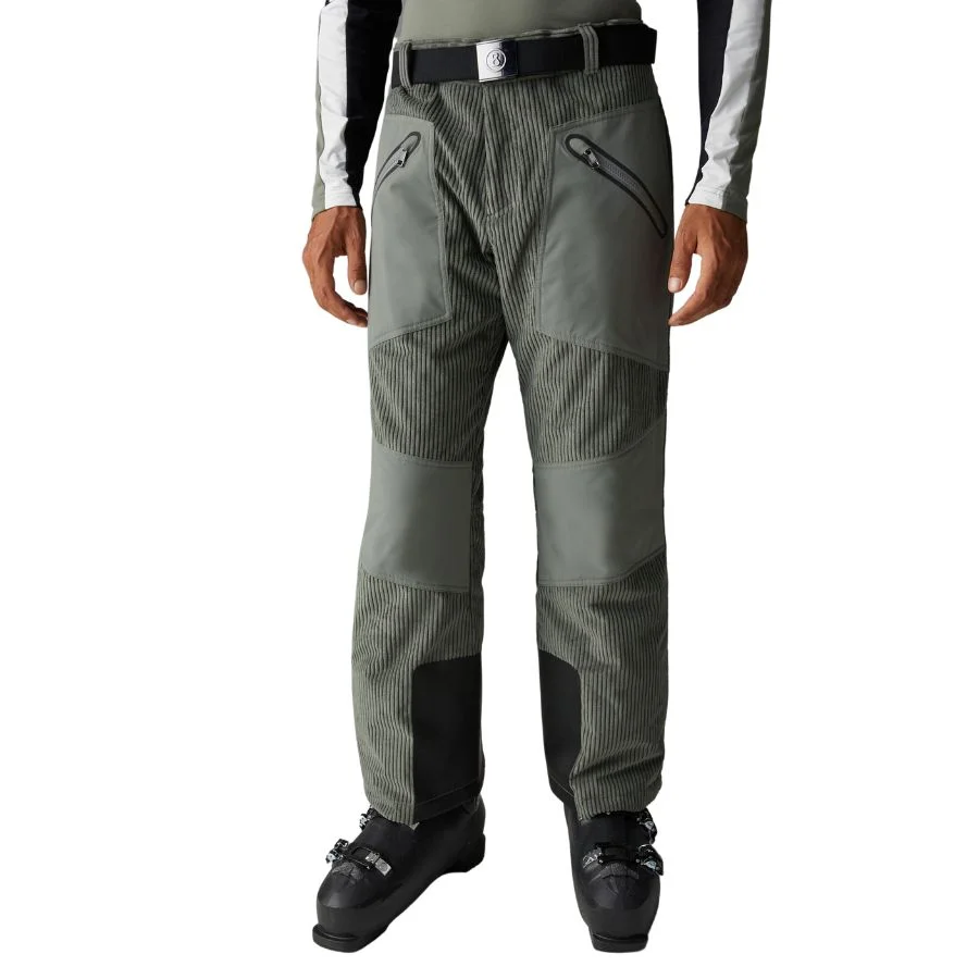 Pantalón de esquí Bogner Codie Cord para hombre - Verde pizarra1