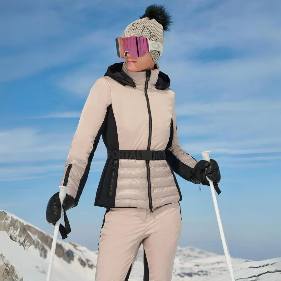 Sportalm Womens Oxford Ski Jacket - Taupe Pink2